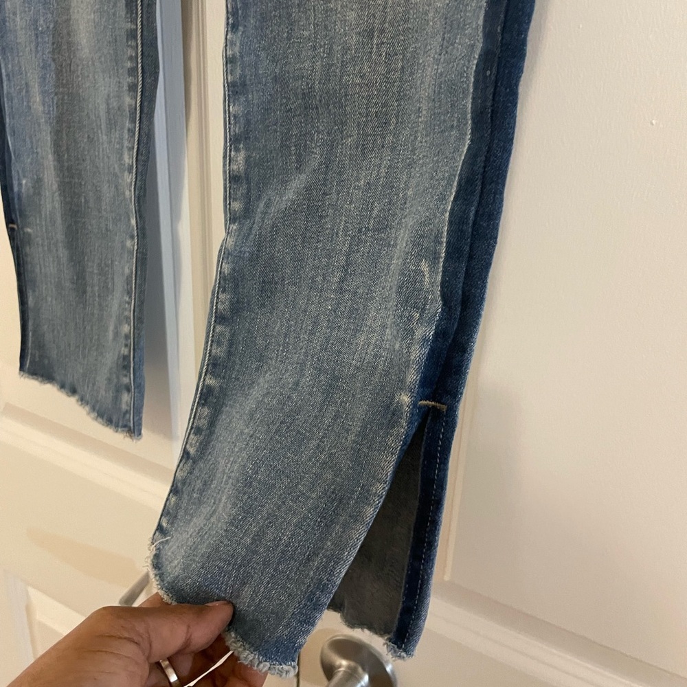 Flying Monkey Mid Rise Skinny Ankle Dark Side Stripe Jeans Size 29 - Picture 4 of 13